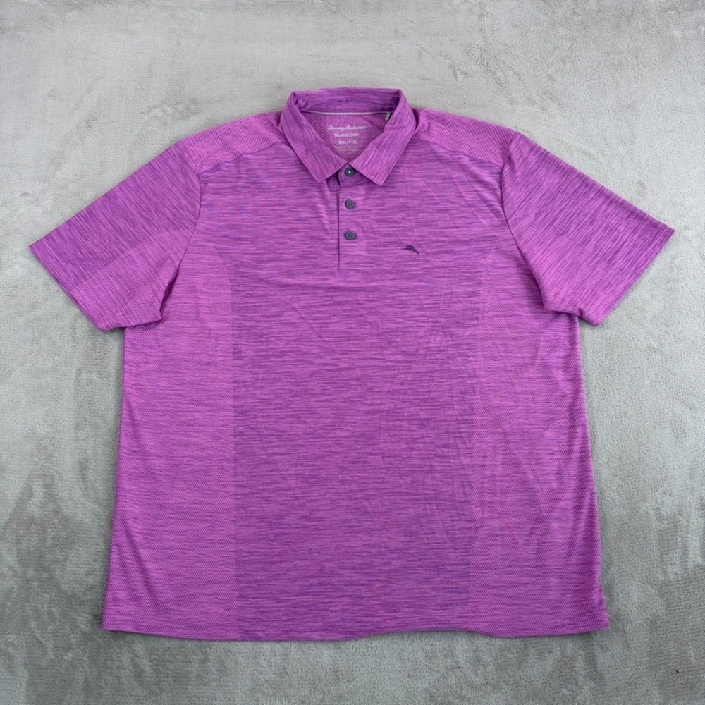 Tommy Bahama Palm Coast IslandZone Performance Polo Shirt in Purple Men XXL NWOT